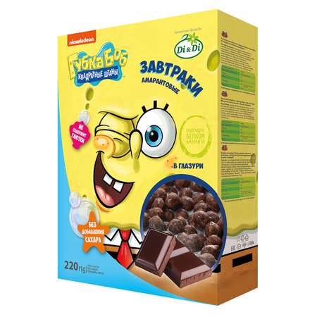 Завтраки Sponge Bob амарантовые витаминизированные 220г