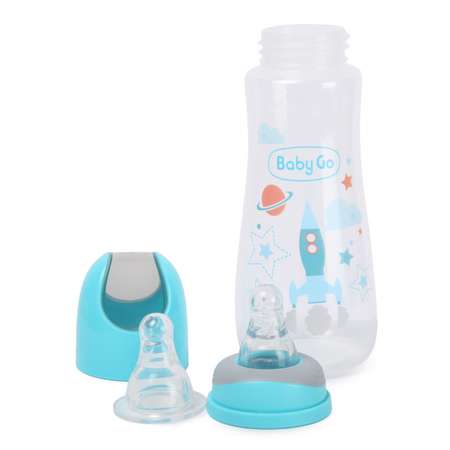 Бутылочка BabyGo 250мл Blue 2 соски с 0 месяцев