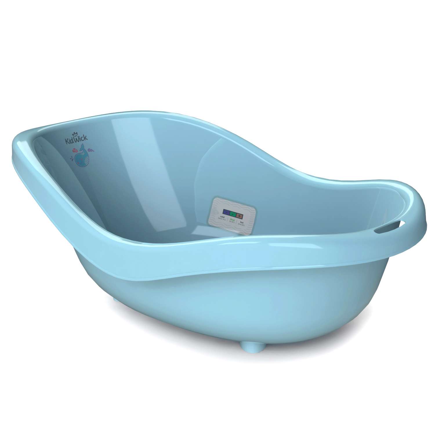 Ванночка для купания KidWick Дони с термометром Голубой-Темно-голубой - фото 1