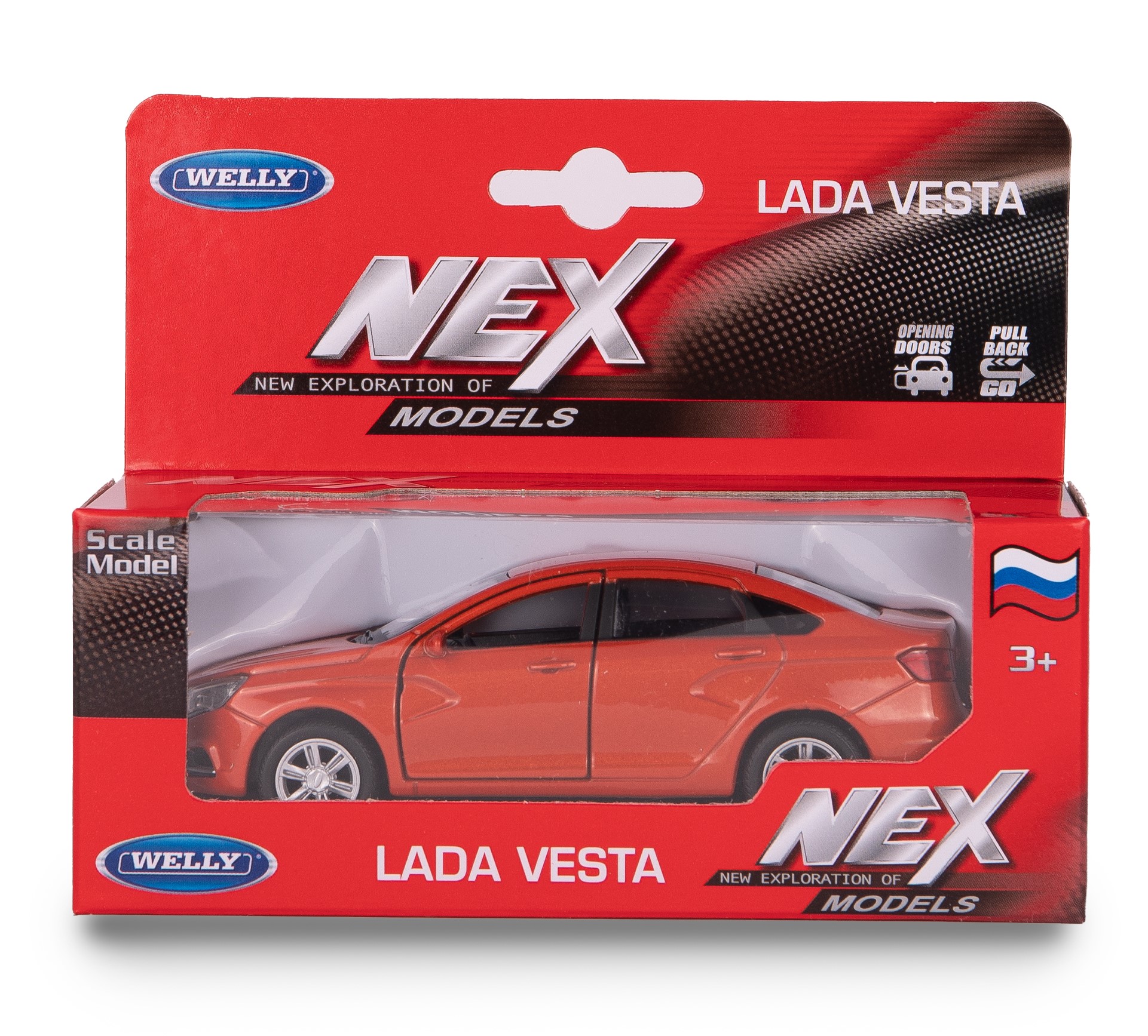 Машинка Welly 1:38 LADA Vesta цвет в ассортименте 43727W - фото 1