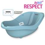 Ванночка для купания BeBest Respect с термометром голубой