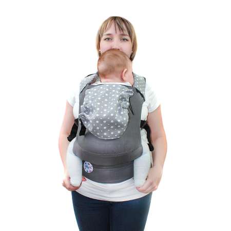 Эрго-рюкзак SlingMe Комфорт с 4 месяцев без намотки от 7 до 20 кг Горошки