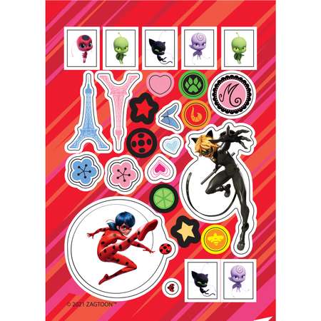 Книга ND PLAY Занимательный блокнот с наклейками Леди Баг и Супер-Кот Крутые герои