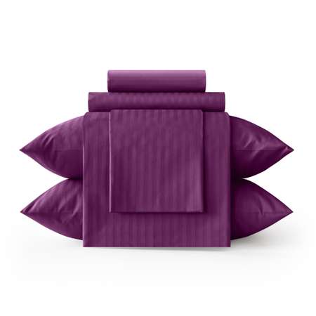 Комплект постельного белья Verossa 1.5СП Violet страйп-сатин наволочки 50х70см 100% хлопок