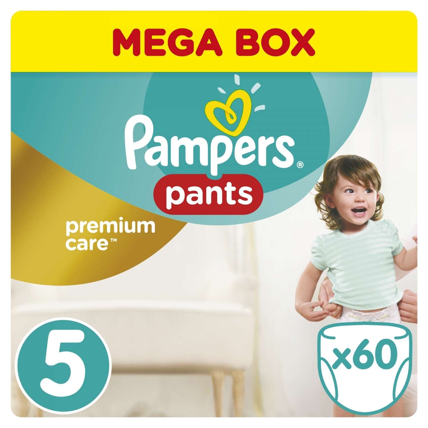 Подгузники-трусики Pampers Premium care 12-18кг 60шт - фото 1