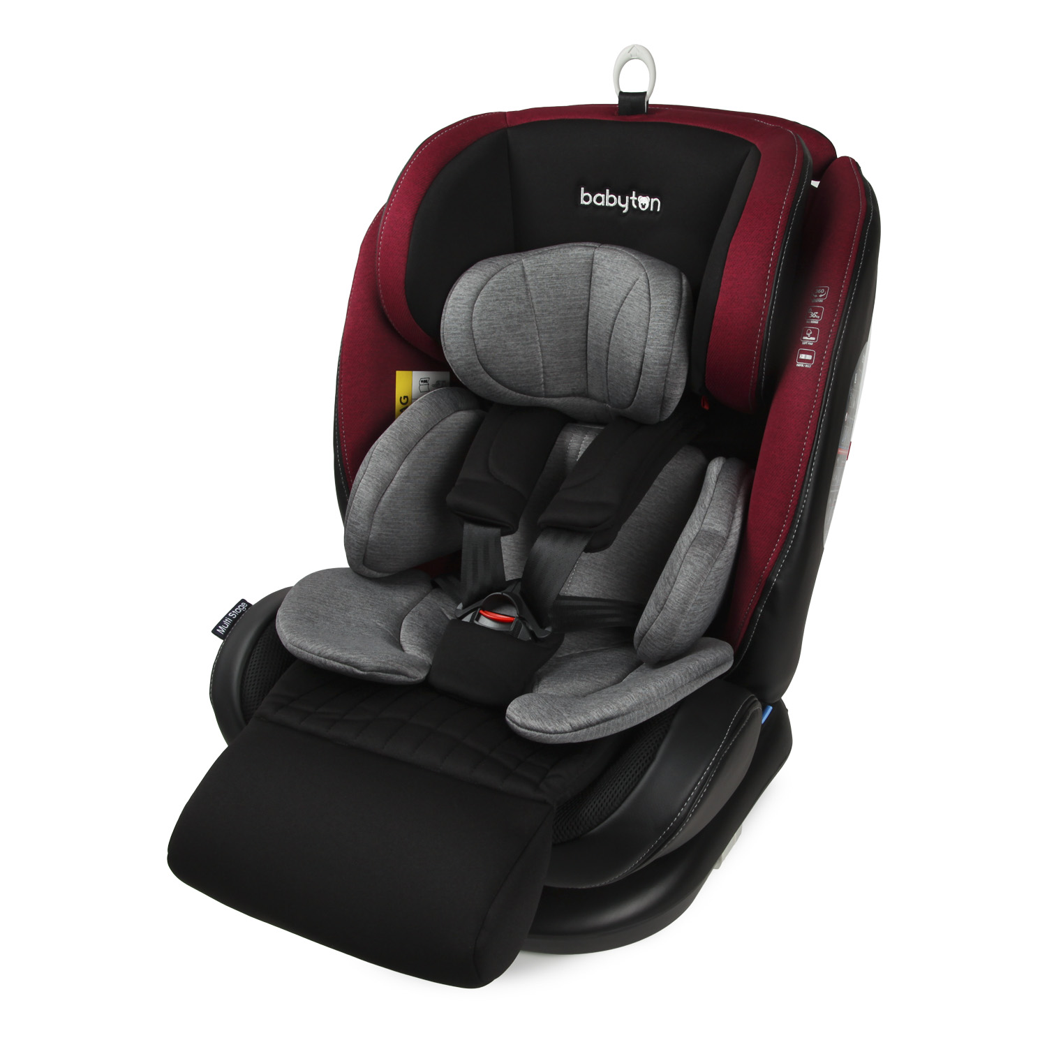 Автокресло Babyton Multi-Stage 0+/1/2/3 Isofix Black-Red - фото 7