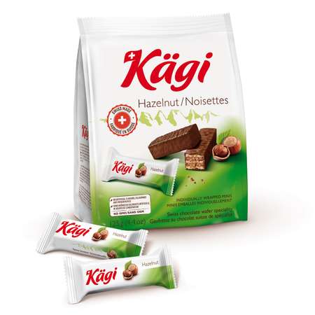 Вафли Kagi Hazelnut mini с кремом-фундук в молочном шоколаде 125г