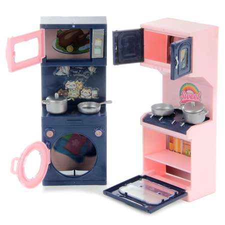 Детская кухня Veld Co детская посуда игрушечные продукты стиральная машинка