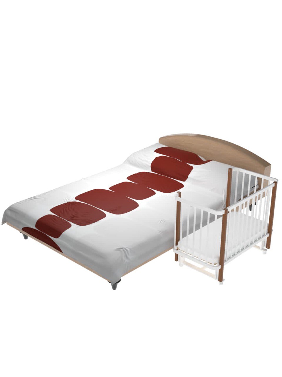 Детская кроватка WOODLINES Сири, поперечный маятник (белый) - фото 3