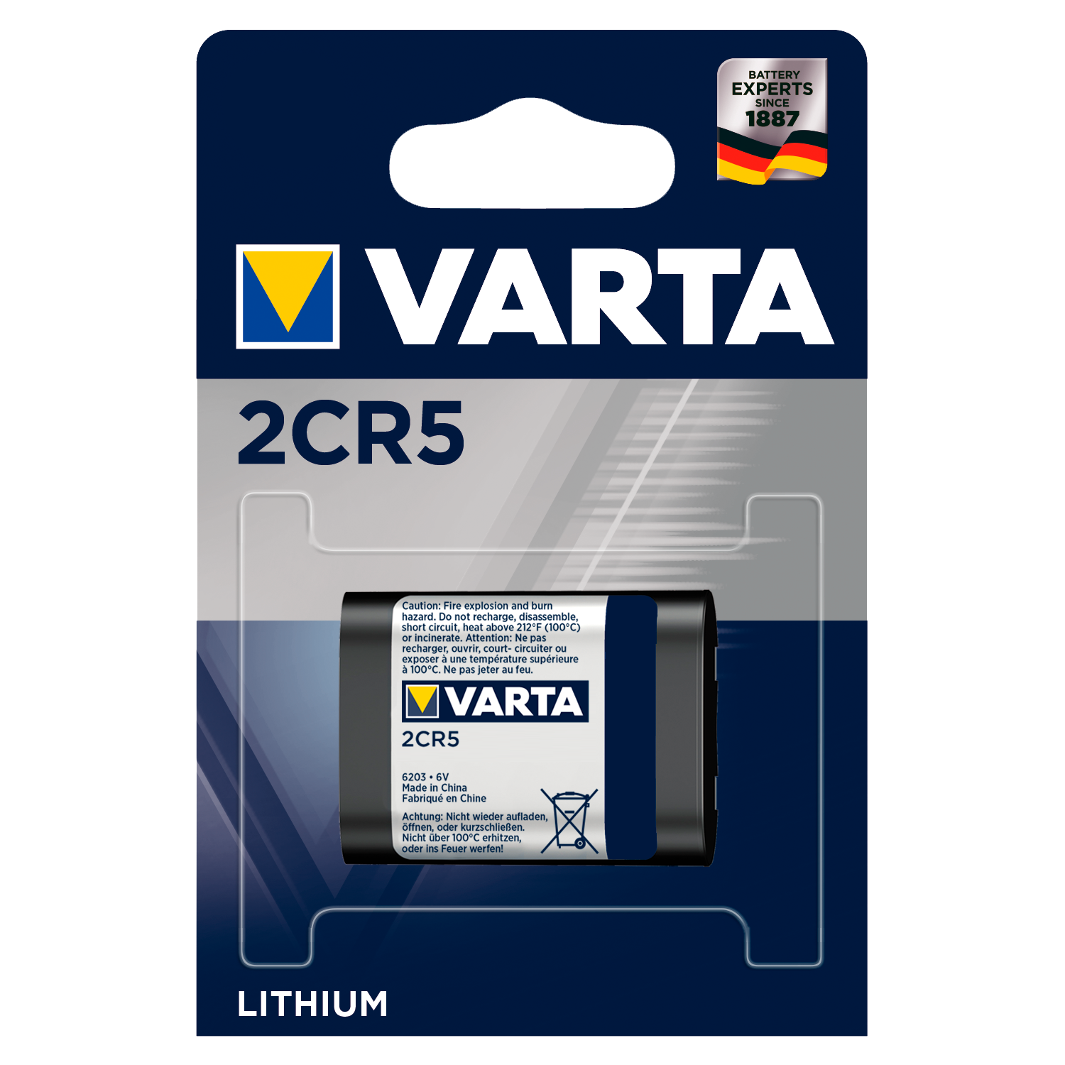 Батарейка Varta 2CR5 - фото 1