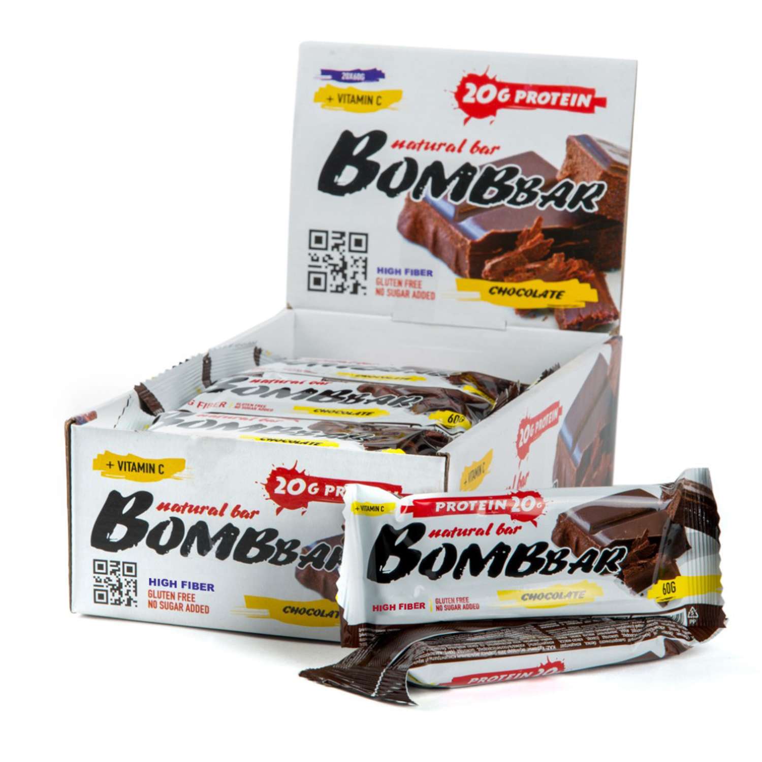 Батончик Bombbar протеиновый шоколад 60г - фото 2