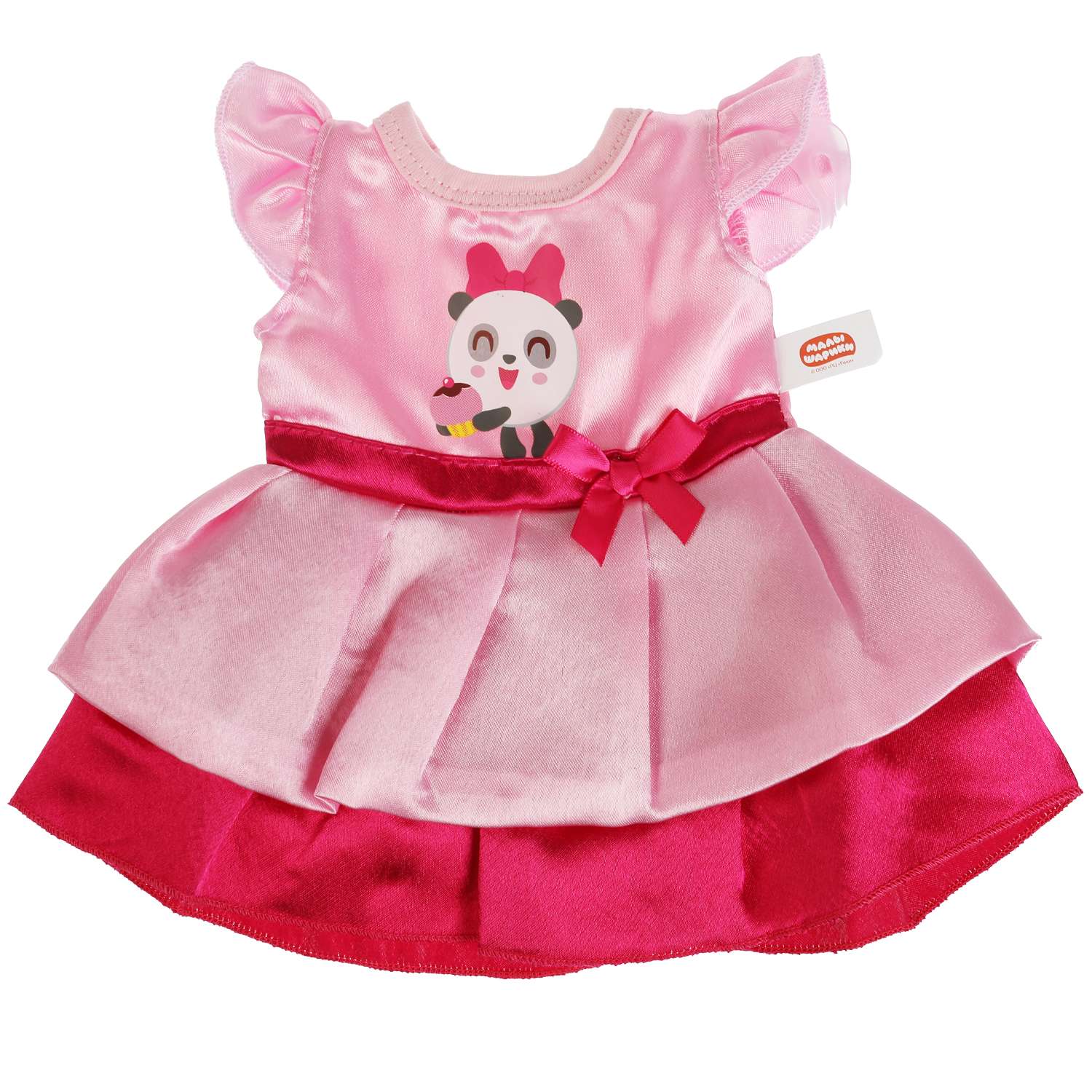 Одежда для кукол Карапуз 40-42 см Малышарики платье с принтом панда 317417 317417 - фото 1