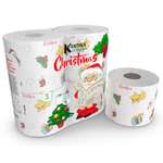 Туалетная бумага World cart с рисунком Рождество 3 слоя 4 рулона по 200 листов
