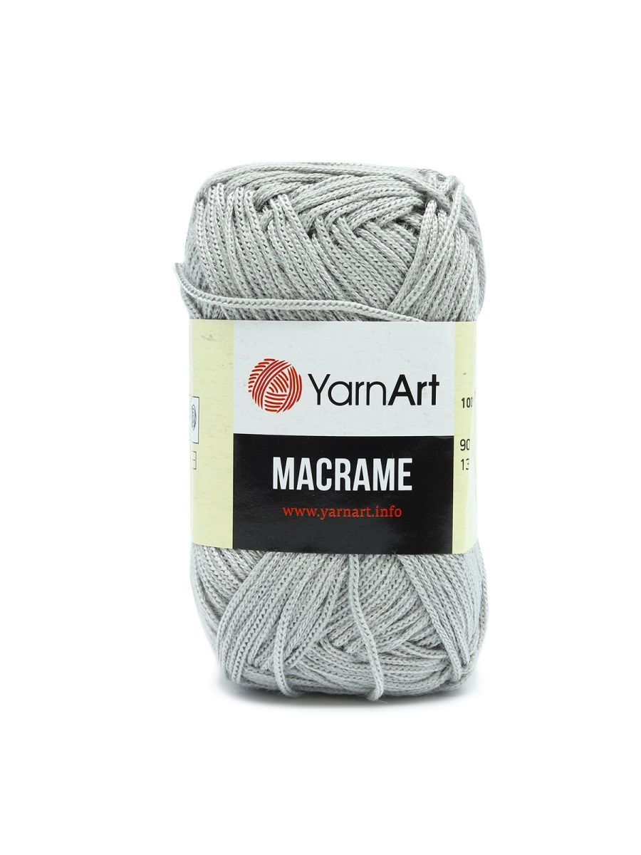 Пряжа YarnArt Macrame прочная в виде шнура полиэстер 90 г 130 м 149 серо-коричневый 6 мотков - фото 6