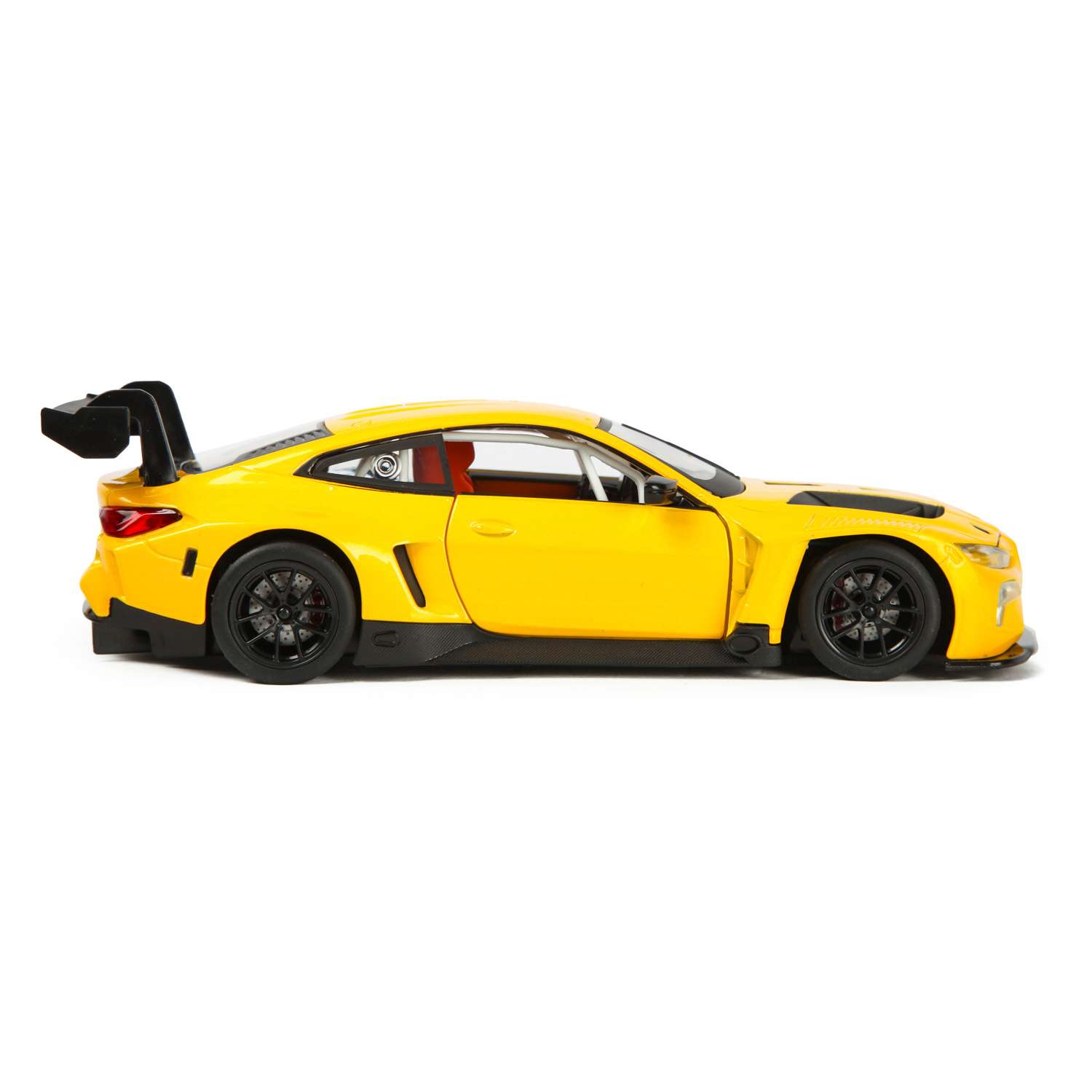 Машинка Mobicaro 1:24 BMW M4 GT3 Желтая 68277A 68277A - фото 3