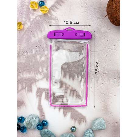 Чехол Good Sale Водонепроницаемый для телефона фиолетовый 17.5х10.5 см