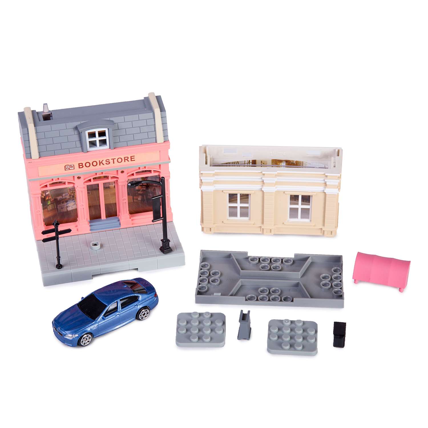 Набор Mobicaro Город Книжный магазин c машинкой 1:64 614003 - фото 1