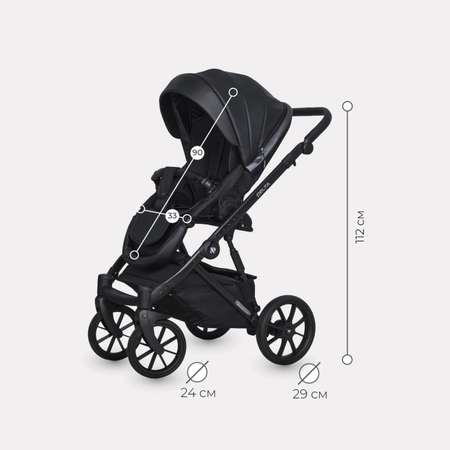 Коляска 3в1 Riko Basic Delta Ecco 15 Black Черный