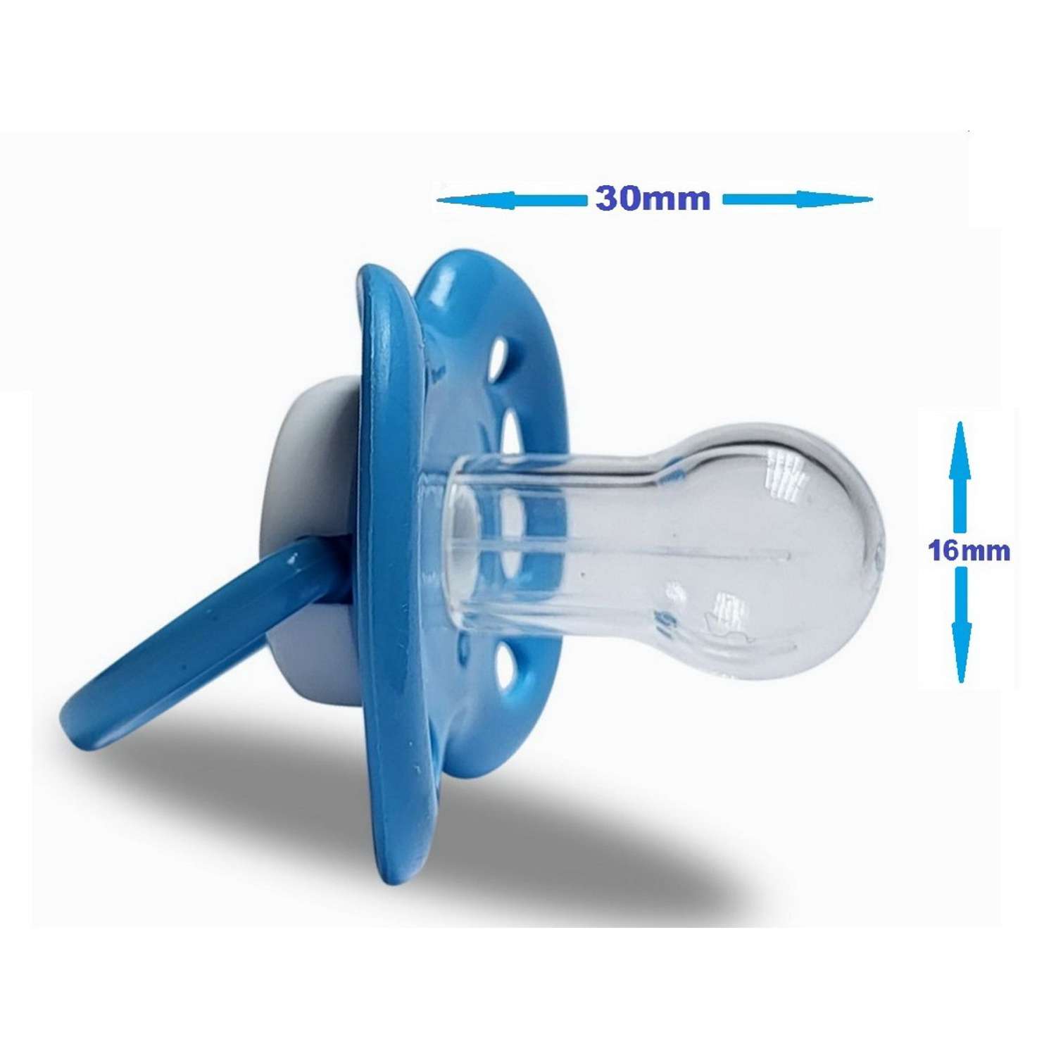 Соска-пустышка Baby Land с держателем прищепкой силиконовая классическая набор голубой от 6 месяцев - фото 5