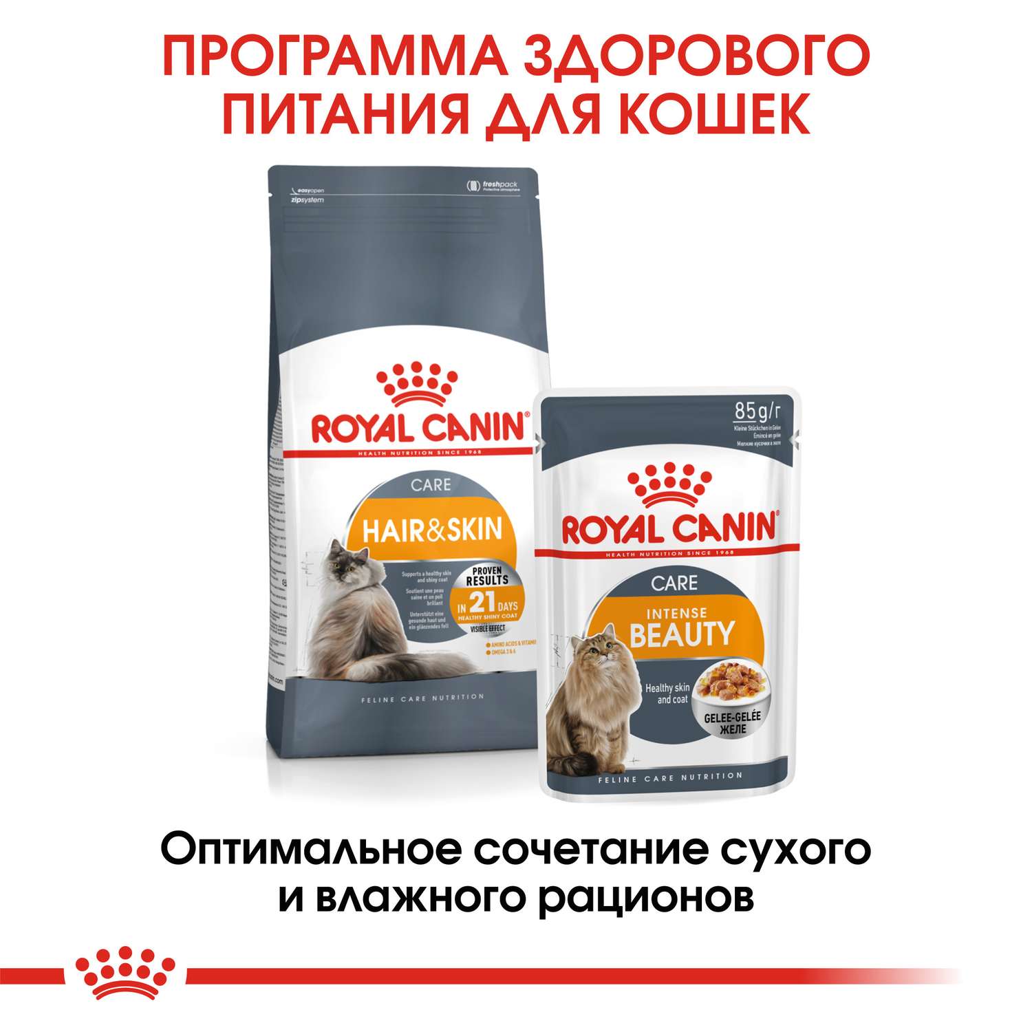 Корм сухой для кошек ROYAL CANIN Hair/Skin Care 400г для поддержания здоровья кожи и шерсти - фото 6