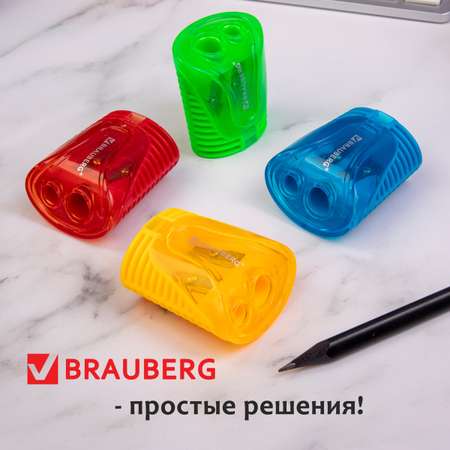 Точилки механические Brauberg 2 диаметров 4 шт