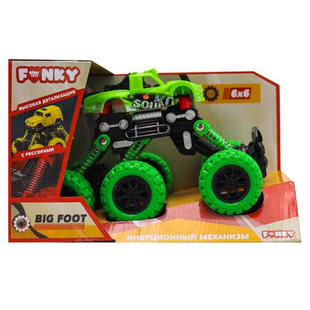 Машинка Funky Toys внедорожник инерционный 6х6 зеленая FT97933-МП