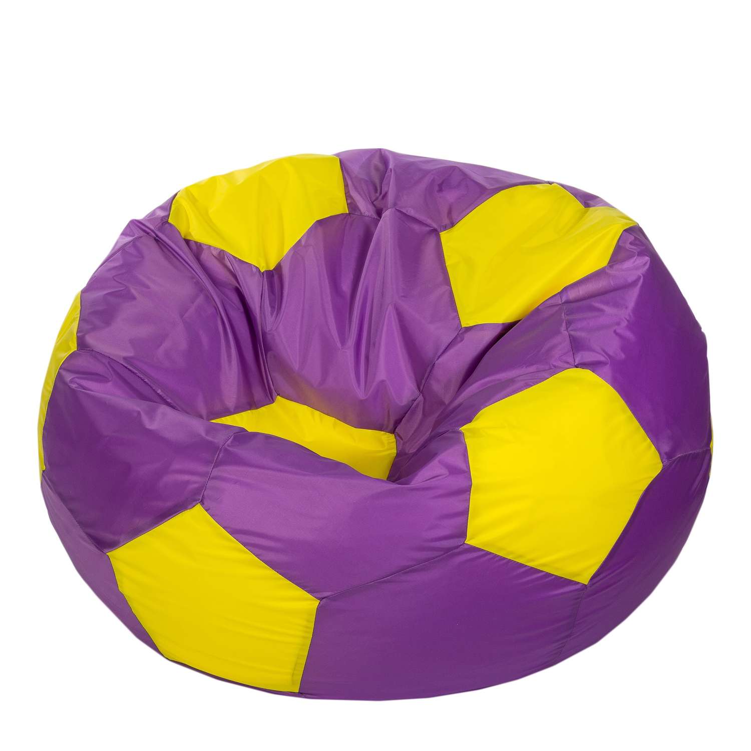 Кресло-мешок Пазитифчик Мяч 80х80см фиолетово-желтый - фото 1