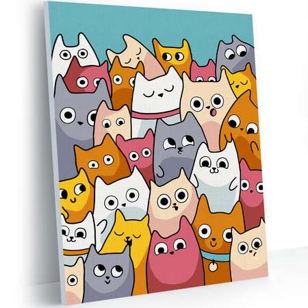 Картины по номерам Hobby Paint на картоне 15х21 см Любопытные котики