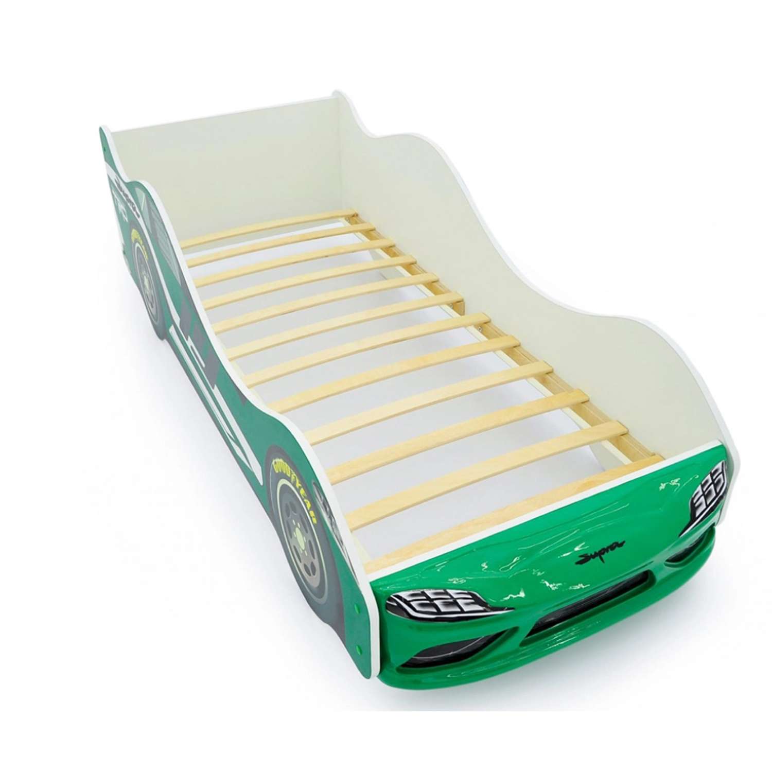 Детская кровать-машина Бельмарко Супра зеленая - фото 1