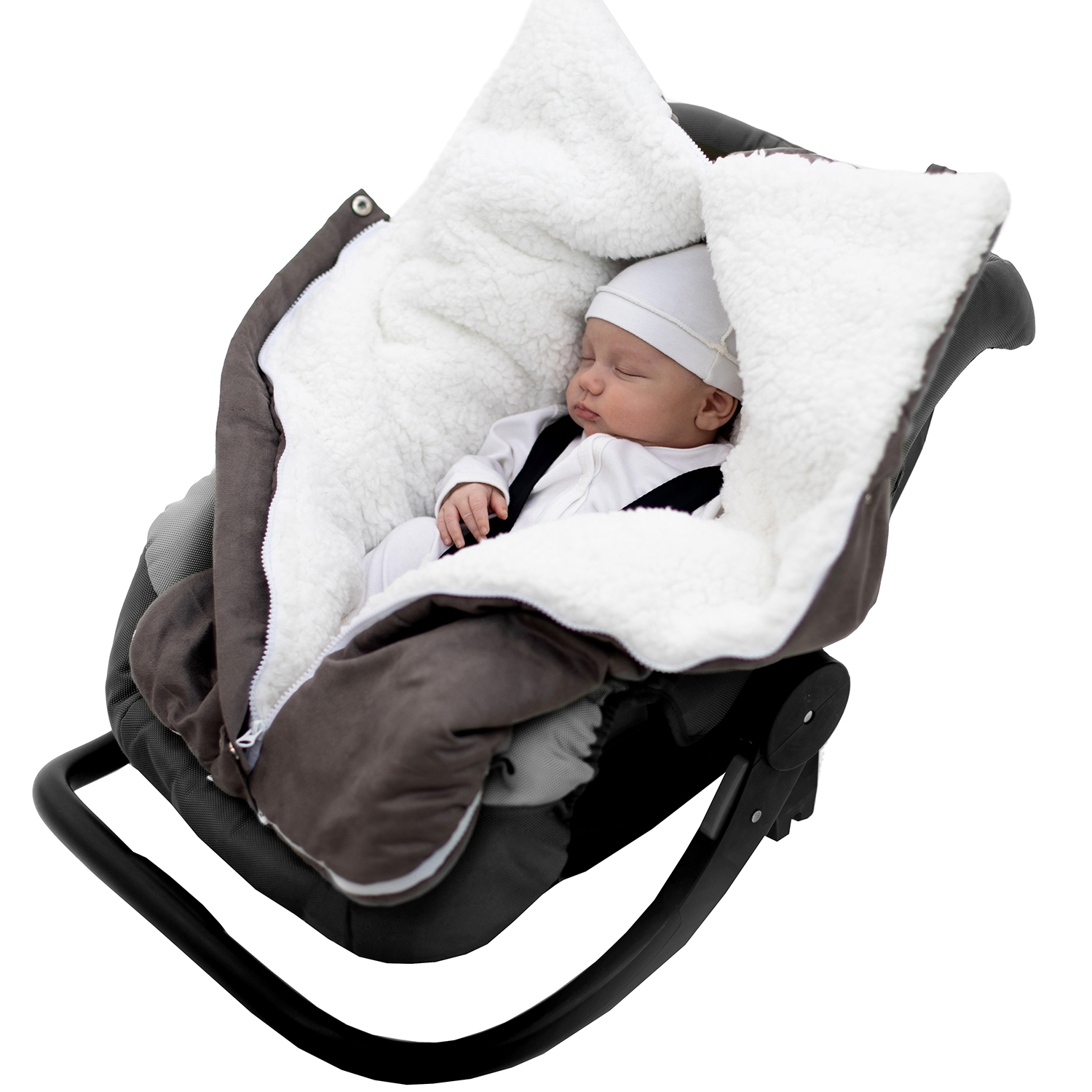 Конверт в коляску inlovery для новорожденного «Нортес» серый - фото 10
