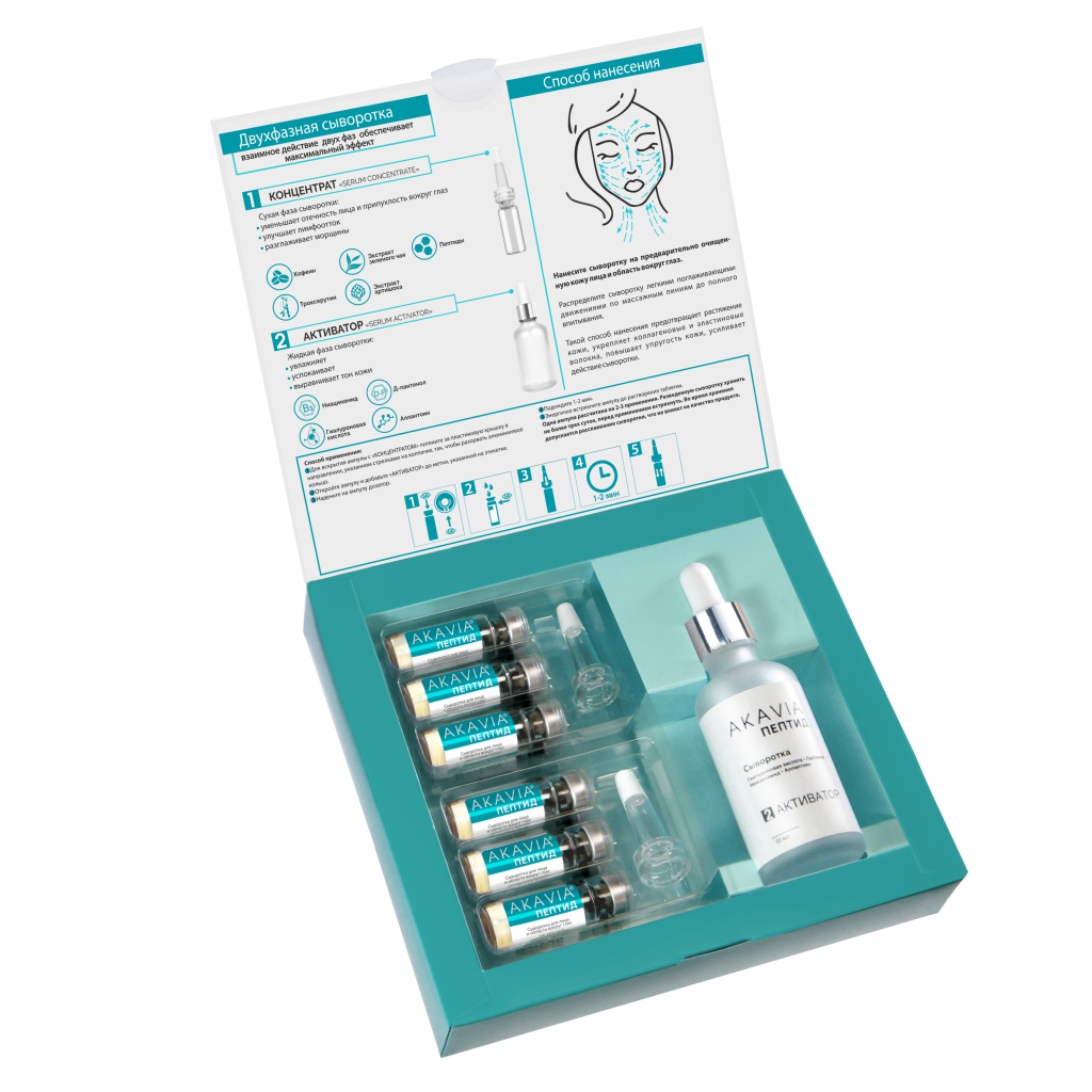 Сыворотка для лица АКАВИЯ от отеков лица и области вокруг глаз Лимфодренажная - фото 16