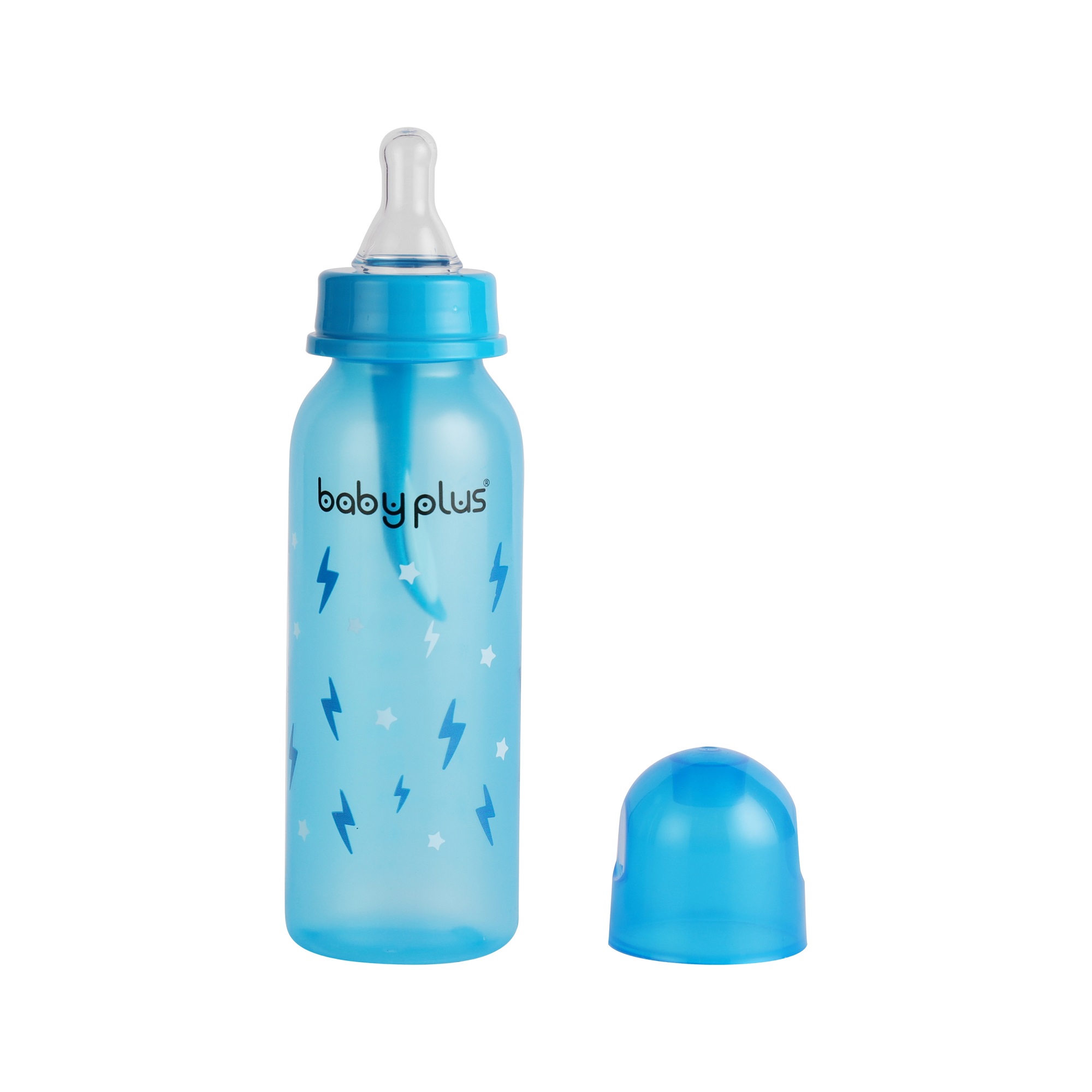 Бутылочка для кормления Baby Plus с ложкой и соской BP5114-A-1 250 мл синяя - фото 2