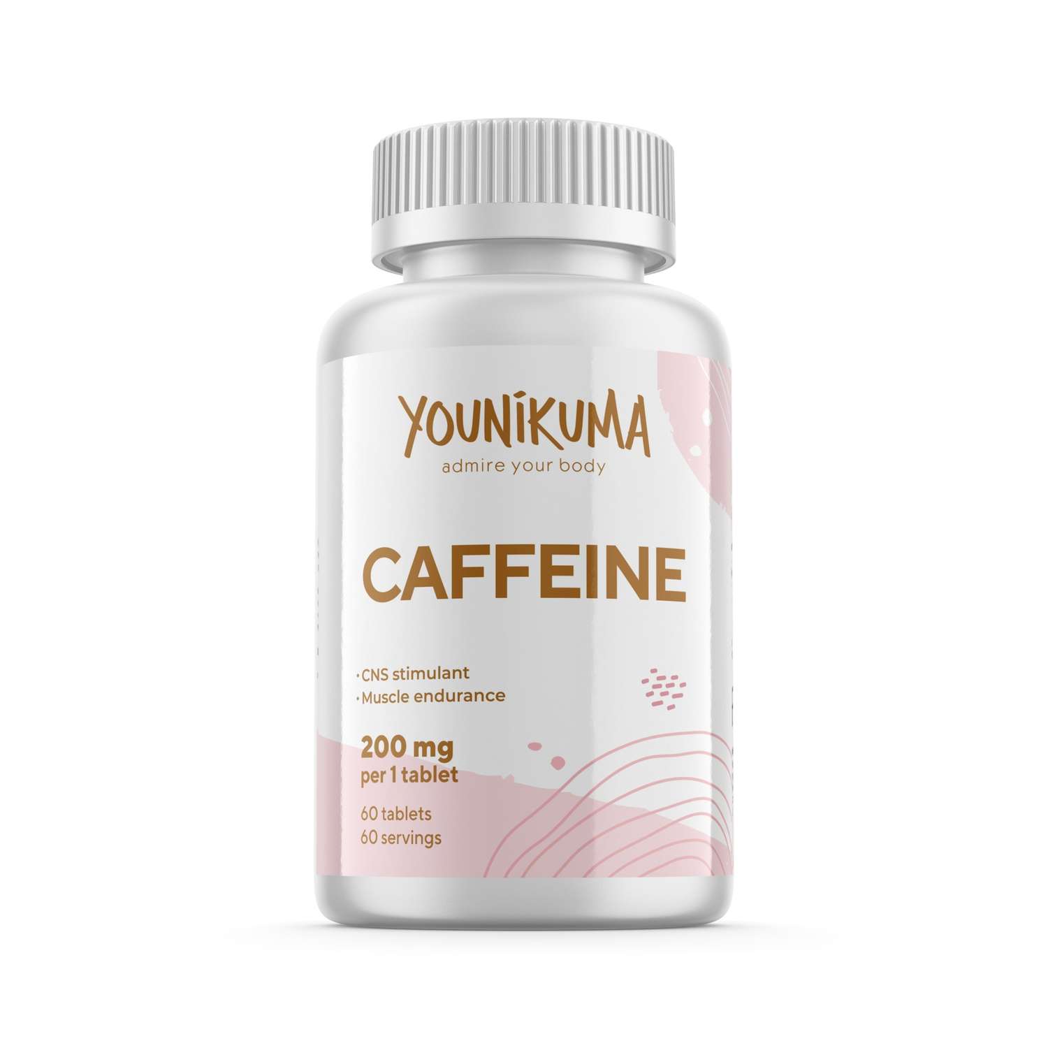 Комплексная пищевая добавка YOUNIKUMA Кофеин 200мг 60 таблеток - фото 1