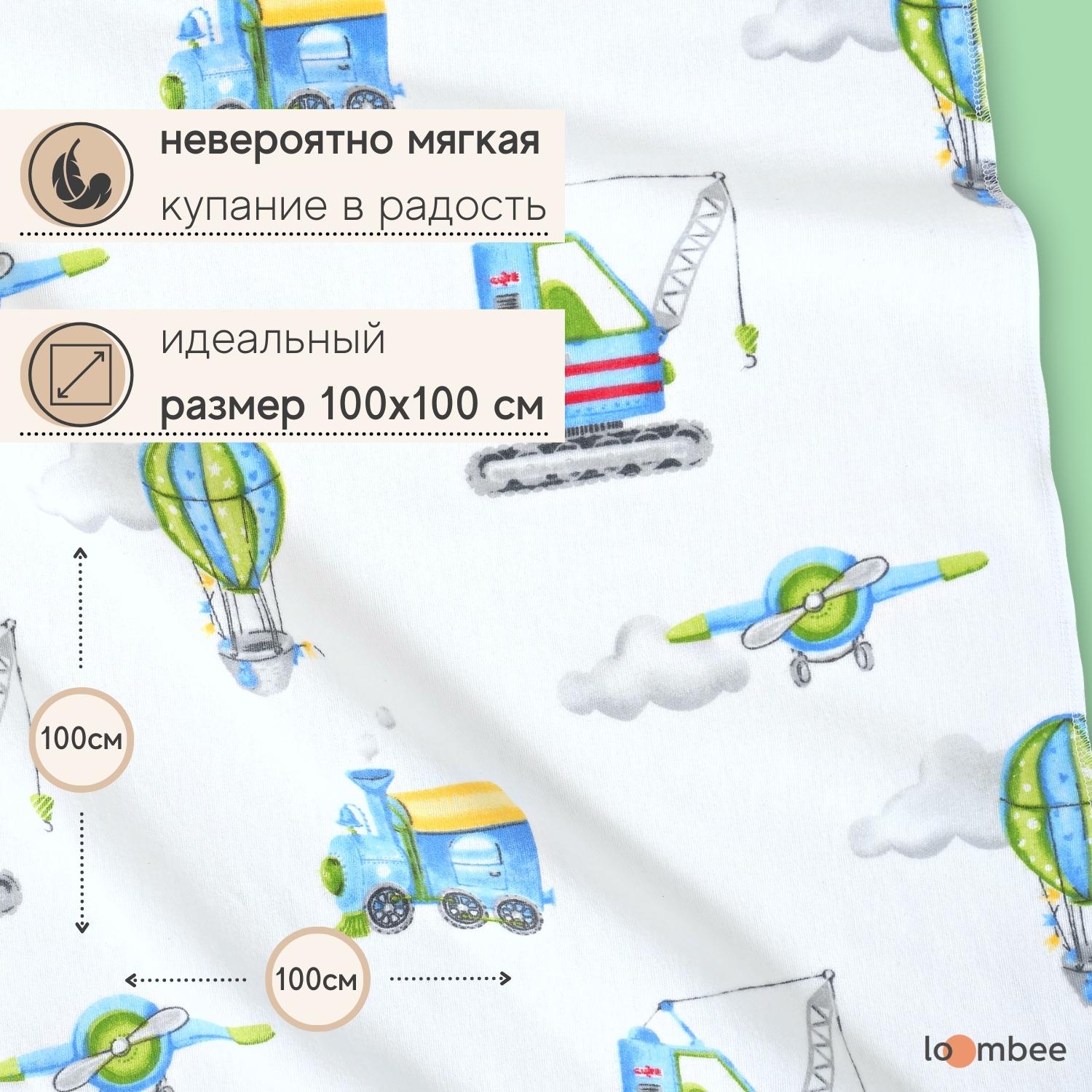 Пеленка loombee фланелевая детская хлопковая Воздушные шары 1 шт - фото 4