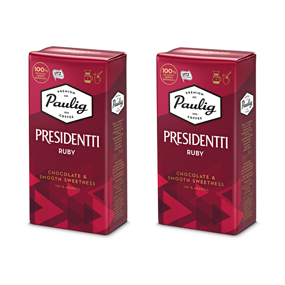 Кофе молотый Paulig Presidentti Ruby Аромат шоколада 2 уп по 250г - фото 1