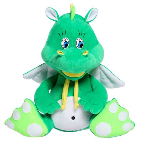 Мягкая игрушка POMPOSHKI «Дракончик Дени» малый 33 см цвет зеленый