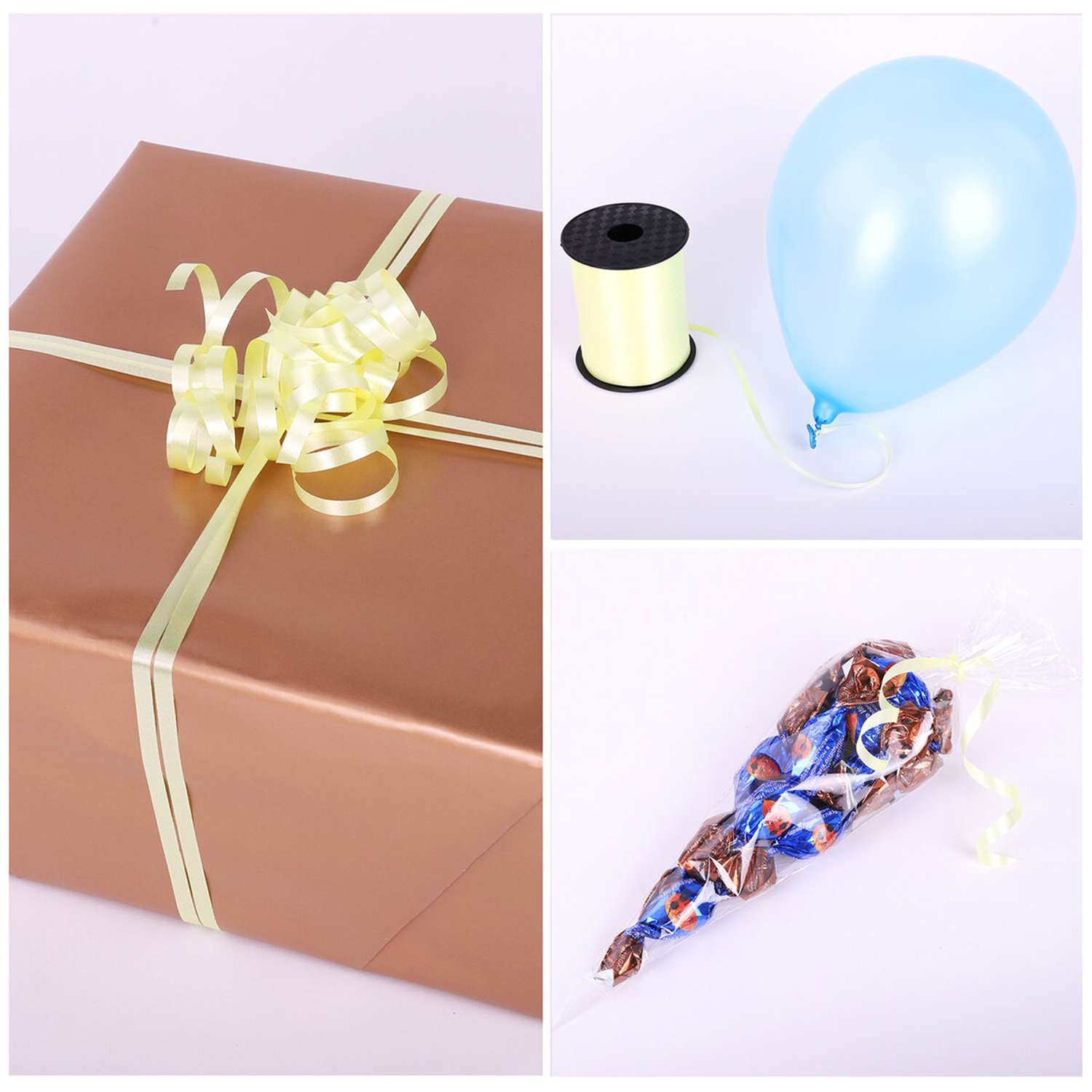 Лента упаковочная Золотая сказка декоративная для воздушных шаров и подарков - фото 2