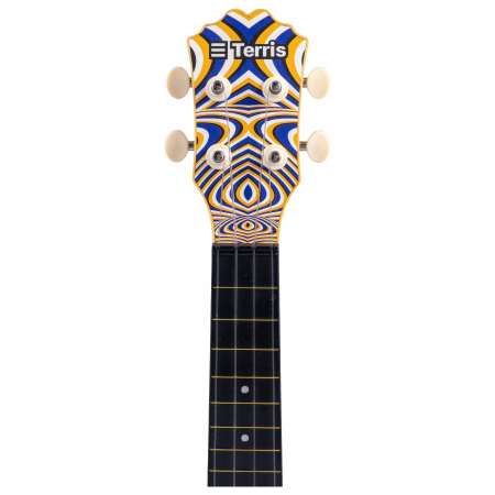 Гитара гавайская Terris укулеле сопрано PLUS-70 ILLUSION рисунок иллюзия