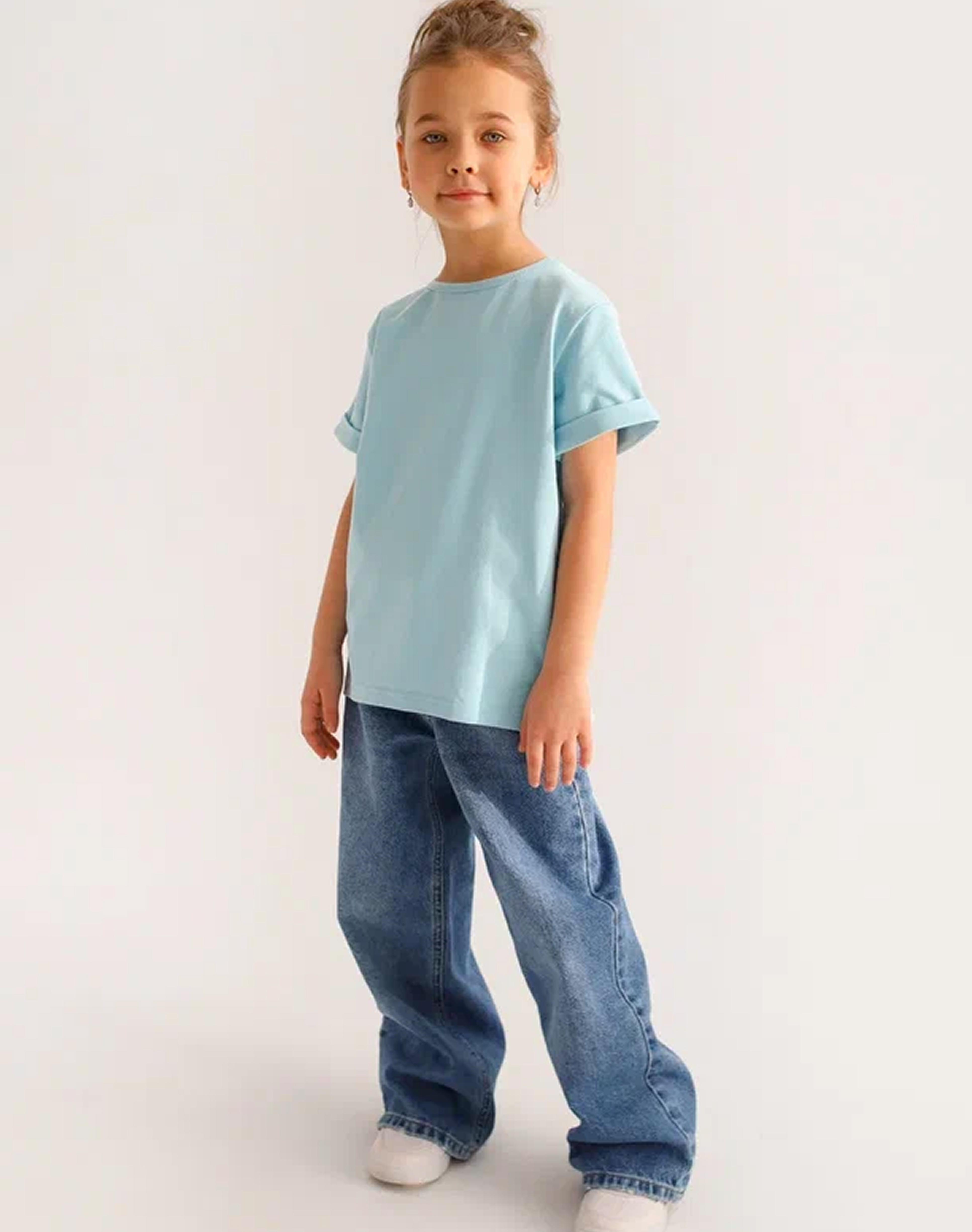 Джинсы MINIDINO ТЕКС-В-011 Брюки джинсовые для девочек - фото 1