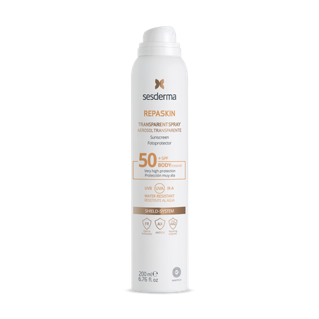 Спрей солнцезащитный для тела Sesderma 200мл Repaskin transparent spray Sunscreen body SPF50