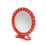 Зеркало настольное Uniglodis круглое со стразами 18.5 см Красный