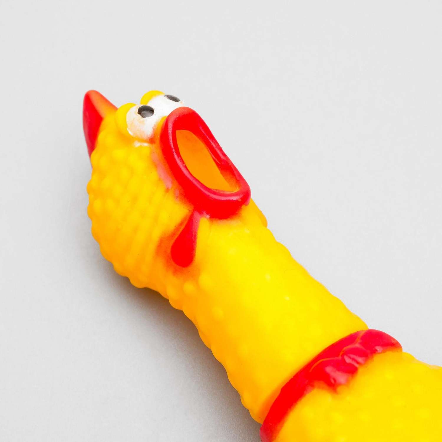 Игрушка для собак Пижон «Курица» с пищалкой 16.5 см жёлтая - фото 2