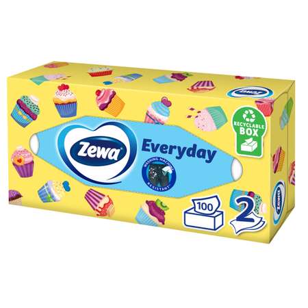 Салфетки Zewa Everyday для лица 2слоя 100л