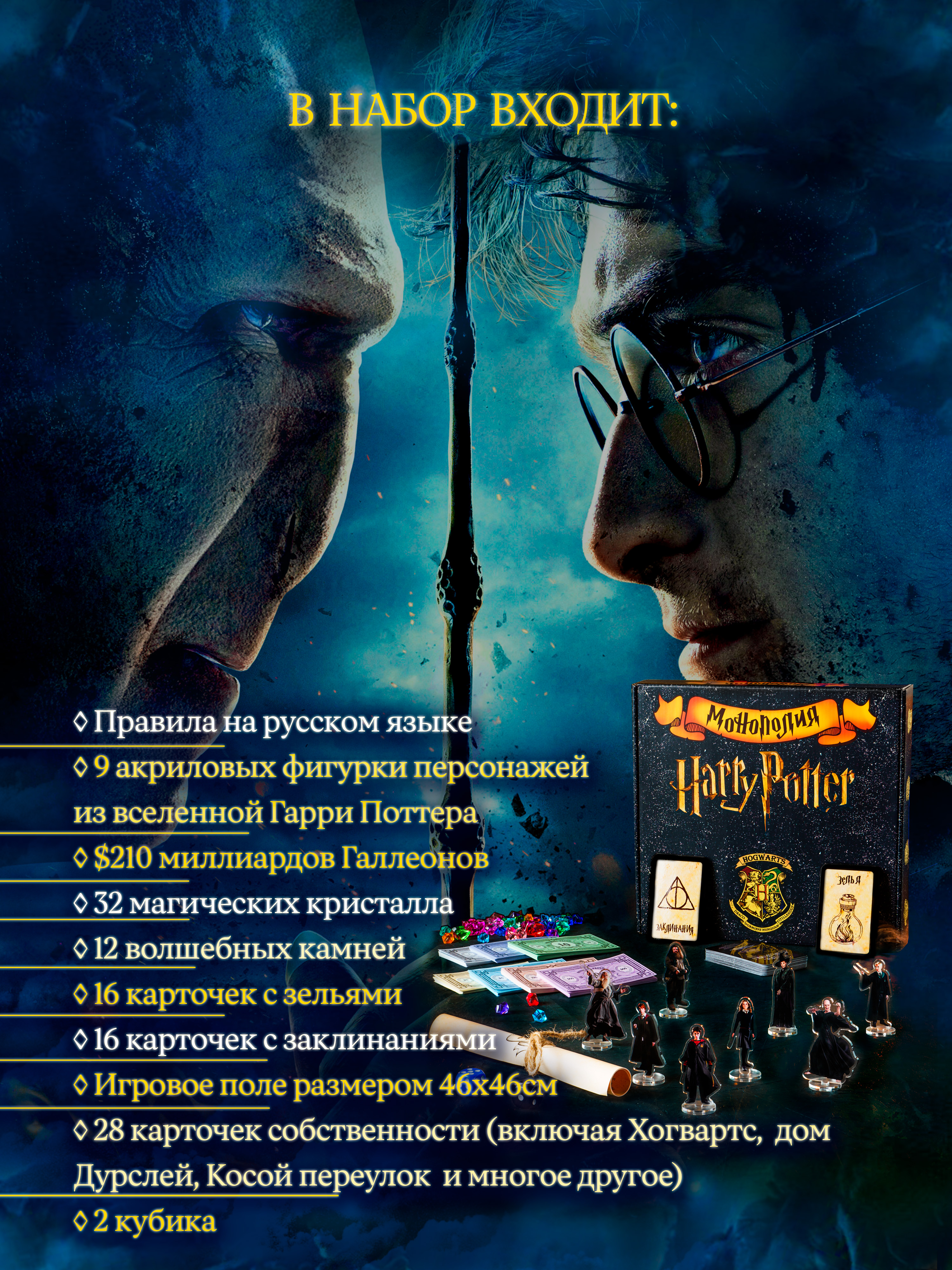 Монополия Harry Potter Гарри Поттер настольная игра - фото 6