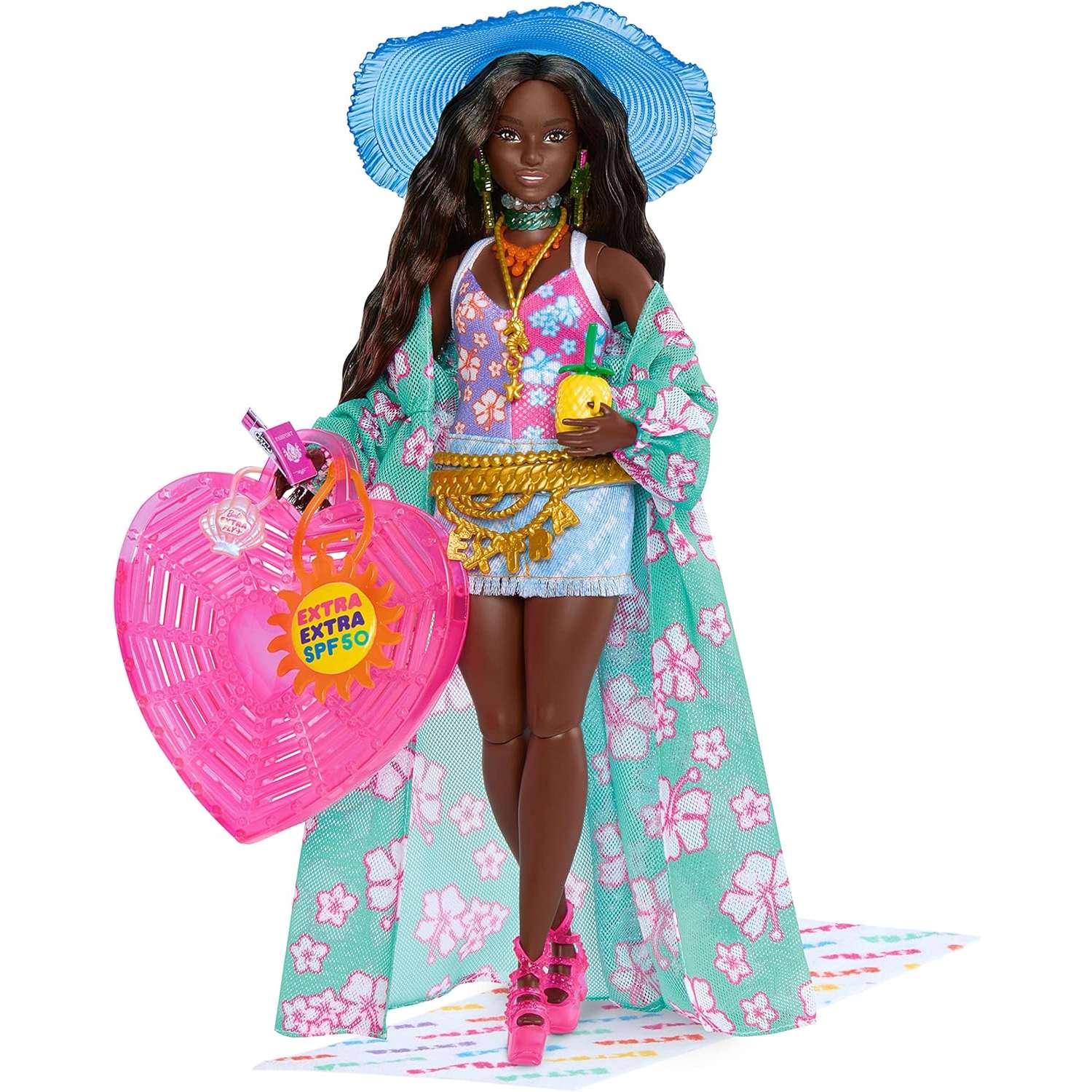 Кукла Barbie Extra Fly Барби в пляжной одежде HPB14 HPB14 - фото 1