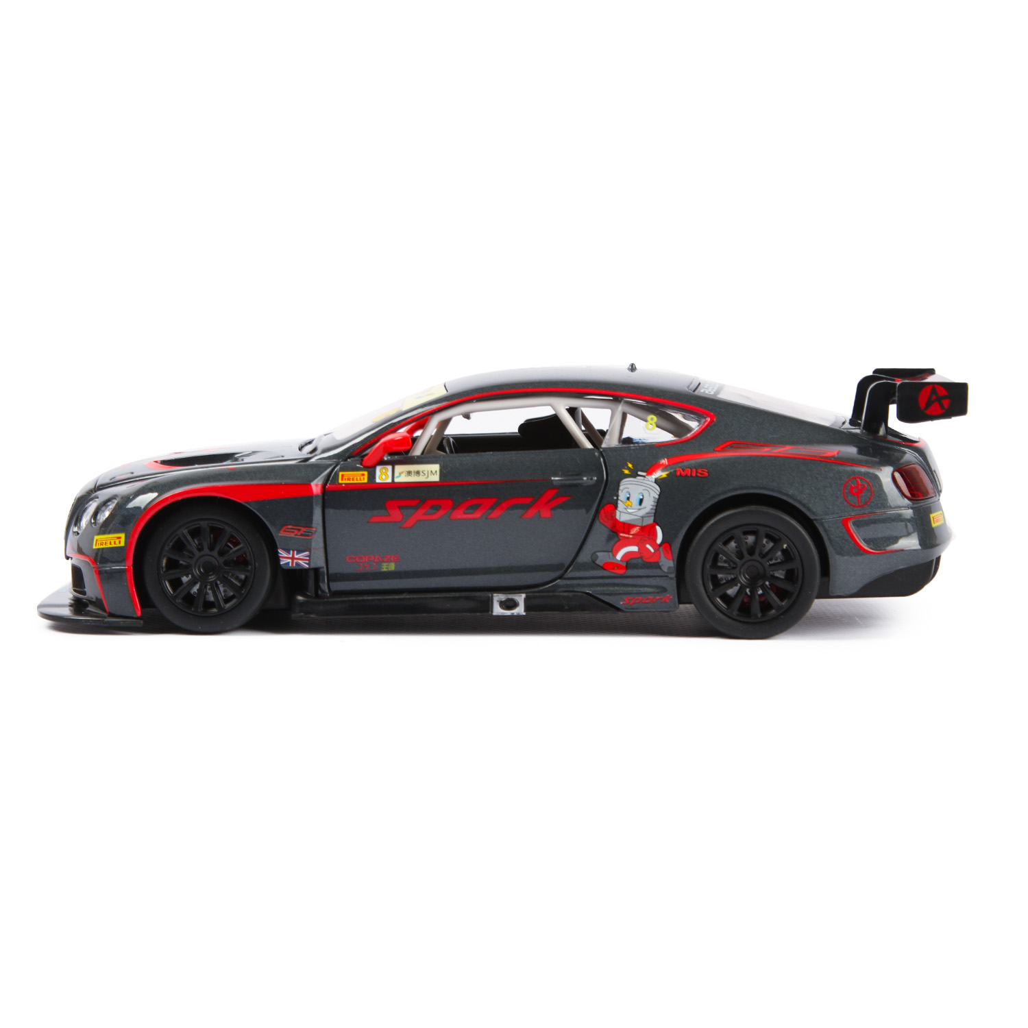 Машинка Mobicaro 1:24 Bentley Continental GT3 Concept Серебристо-серая 68267A 68267A - фото 4