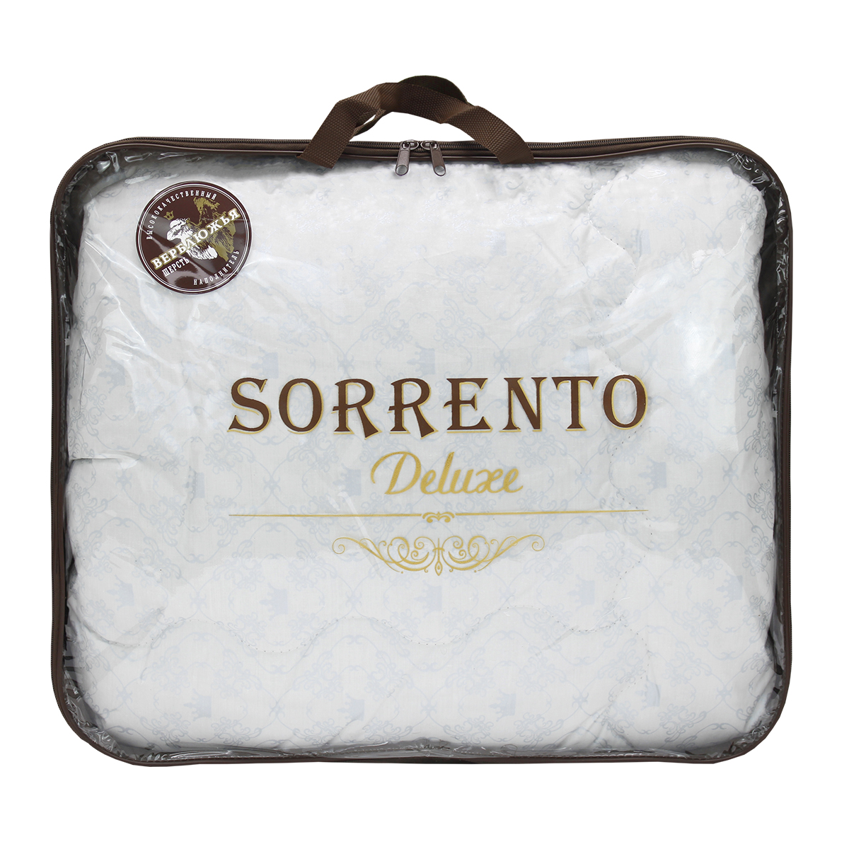 Одеяло SORRENTO DELUXE Верблюжья шерсть облегченное тик 172*205 - фото 6