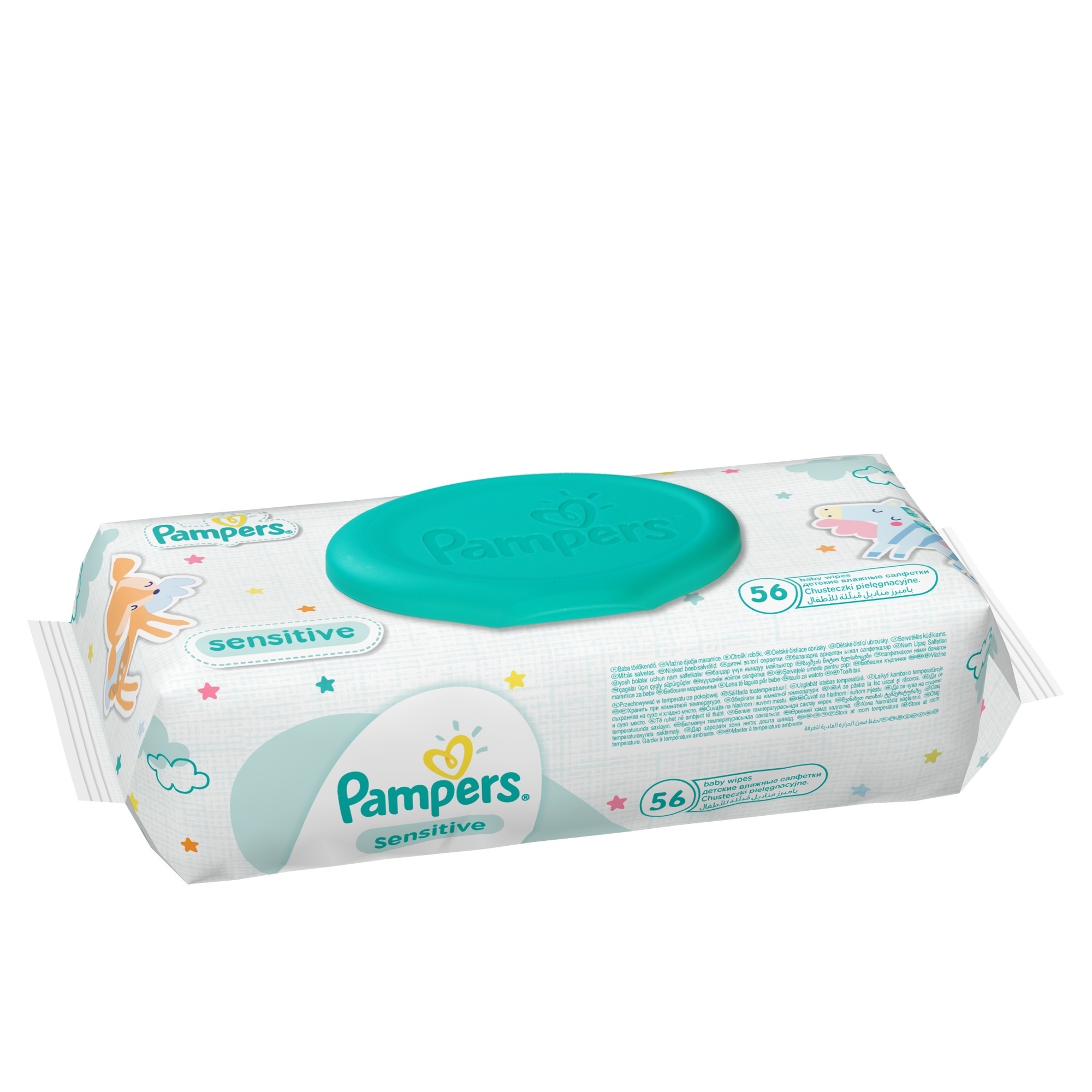 влажные Салфетки Pampers Sensitive Сменный блок 56 шт. в ассортименте - фото 4