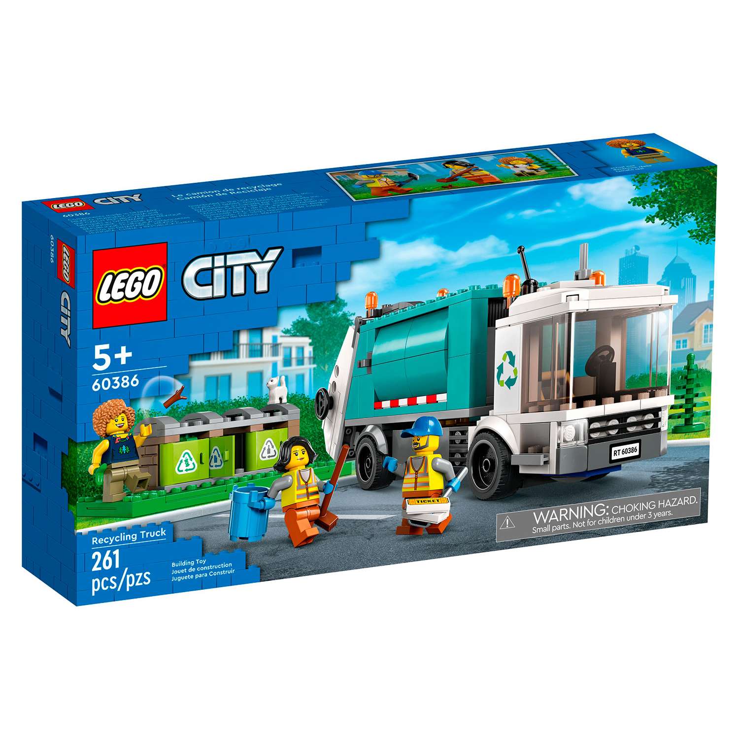 Конструктор детский LEGO City Мусоровоз 60386 - фото 10