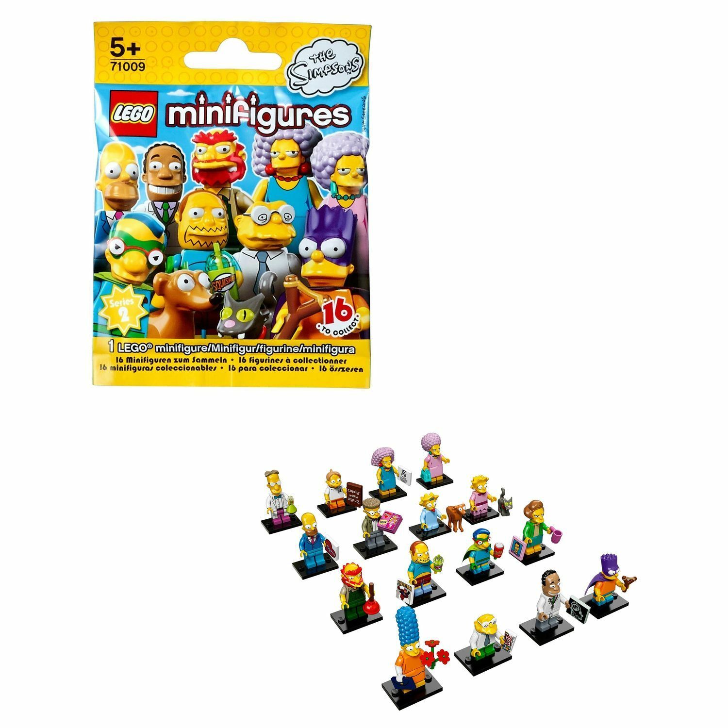 Конструктор LEGO Minifigures Минифигурки LEGO® Серия «Симпсоны» 2.0 (71009)  купить по цене 199 ₽ в интернет-магазине Детский мир